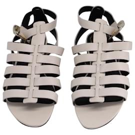 Roger Vivier-Sandalias Roger Vivier Gladiador en Cuero Blanco-Blanco