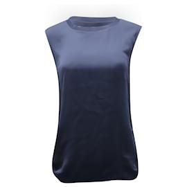 Vince-Vince Sleeveless Top in Navy Blue Rayon-Navy blue