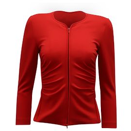 Veste Plissée Starburst Emporio Armani en Viscose Rouge Rouge