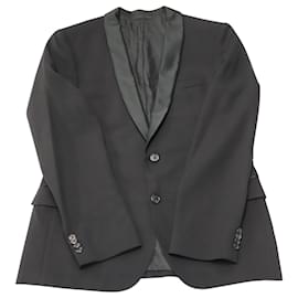 Hugo Boss-Hugo Boss Tuxedo Jacket in Black Virgin Wool-Black
