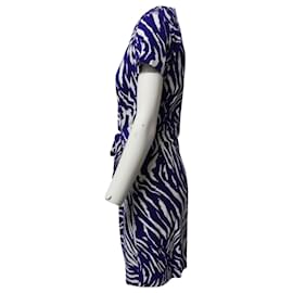 Diane Von Furstenberg-Diane Von Furstenberg Wrap  Dress Blue in Blue Rayon-Other