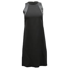 Emporio Armani-Emporio Armani Sleeveless Crepe Shift Dress in Black Viscose-Black