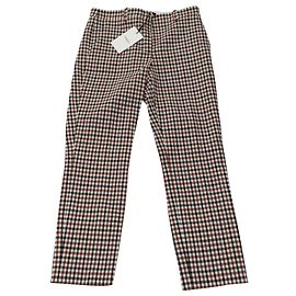 Calças cropped Gingham Theory Treeca em poliéster marrom Outro