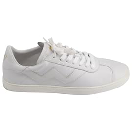 Stuart Weitzman-Stuart Weitzman Daryl Low Top Sneakers in White Leather-White