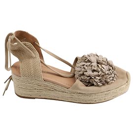 Sandales Kate Spade Flower Espadrilles en Lin Beige Beige