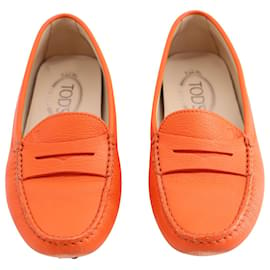 Tod's-Tods Gommino Driving Schuhe aus orangefarbenem Leder-Orange