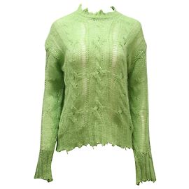 Autre Marque Suéter de malha desfiada Acne Studios em acrílico verde Verde