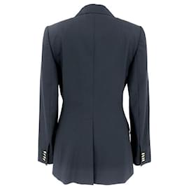 Dolce & Gabbana-Dolce & Gabbana blazer jacket in navy blue wool-Blue