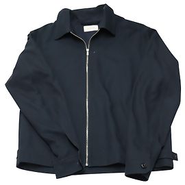 Lemaire Lightweight Zip Jacket in Navy Blue Wool Navy blue