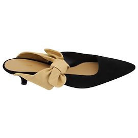 Mules The Row Coco in pelle scamosciata nera Nero