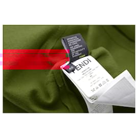 Fendi-Robe Fendi avec nœud en laine rouge-Rouge
