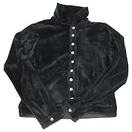 Autre Marque-Alexa Chung geknöpfte Jacke aus schwarzer Viskose-Schwarz