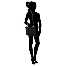 Fendi-Fendi Peekaboo monster bag in black grained leather-Black