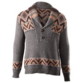 Gucci Zig Zag Knitted Pull Over Sweater in Grey Wool Green