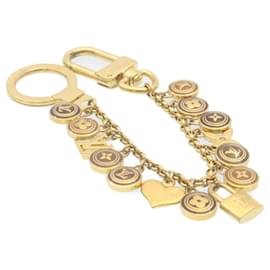 Louis Vuitton-LOUIS VUITTON Porte Cles Chainne Pastilles Charm Gold Brown M65380 Auth th2400-Brown,Golden