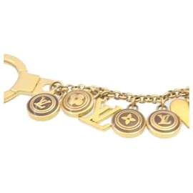 Louis Vuitton-LOUIS VUITTON Porte Cles Chainne Pastilles Charm Gold Brown M65380 Auth th2400-Brown,Golden