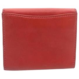 Céline-CELINE Coin Purse Leather Red Auth 28728-Red