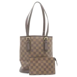 Louis Vuitton-LOUIS VUITTON Damier Ebene Marais Bucket Shoulder Bag N42240 LV Auth ki1626-Other