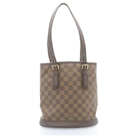 Louis Vuitton-LOUIS VUITTON Damier Ebene Marais Bucket Shoulder Bag N42240 LV Auth ki1626-Other