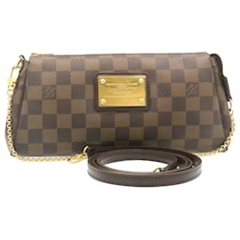 Louis Vuitton-LOUIS VUITTON Damier Ebene Eva 2Way Shoulder Hand Pouch N55213 LV Auth 28966-Other