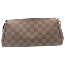 Louis Vuitton-LOUIS VUITTON Damier Ebene Eva 2Way Shoulder Hand Pouch N55213 LV Auth 28966-Other