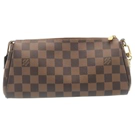 Louis Vuitton-LOUIS VUITTON Damier Ebene Eva 2Way Shoulder Hand Pouch N55213 LV Auth 28964-Other