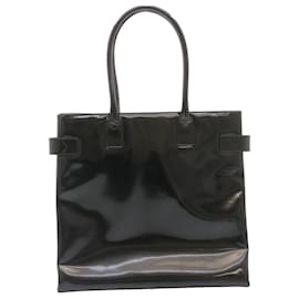 Gucci-GUCCI Bamboo Tote Bag Leather Black Auth ar6293-Black