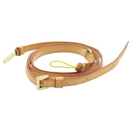 Louis Vuitton-LOUIS VUITTON Cell Phone Leather Neck Strap 106cm LV Auth ti192-Beige