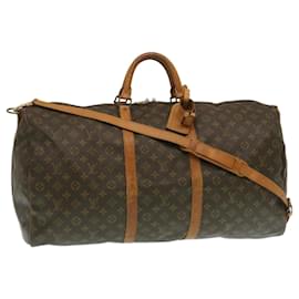 Louis Vuitton-Louis Vuitton Monograma Keepall Bandouliere 60 Boston Bag M41412 LV Auth th2523-Outro