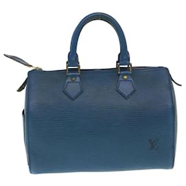 Louis Vuitton-Louis Vuitton Epi Speedy 25 Hand Bag Blue M43015 LV Auth nh491-Blue