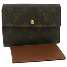 Louis Vuitton-LOUIS VUITTON Monogram Porte Tresor Etui Papie Wallet M61202 LV Auth 29267-Monogram
