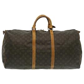 Louis Vuitton-Louis Vuitton Monogram Keepall Bandouliere 60 Bolsa Boston M41412 Punto de autenticación LV600-Otro