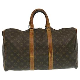 Louis Vuitton-Louis Vuitton Monogram Keepall Bandouliere 45 Boston Bag M41418 LV Auth pt775-Other
