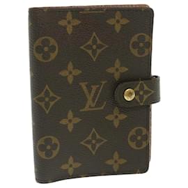 Louis Vuitton-LOUIS VUITTON Monogram Agenda PM Day Planner Cover R20005 LV Auth ar6664-Monogram