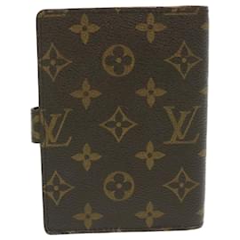Louis Vuitton-LOUIS VUITTON Monogramm Agenda PM Tagesplaner Cover R.20005 LV Auth ar6664-Monogramm