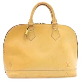 Louis Vuitton-LOUIS VUITTON Nomad Leather Alma Hand Bag Beige M85394 LV Auth tp114-Beige