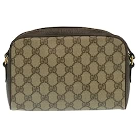 Gucci-GUCCI Web Sherry Line GG Canvas Shoulder Bag Beige Red Green Auth ar6626-Red,Beige,Green