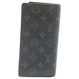 Louis Vuitton-LOUIS VUITTON Monogram Eclipse Portefeuille Brazza Wallet M61697 LV Auth 28804-Other