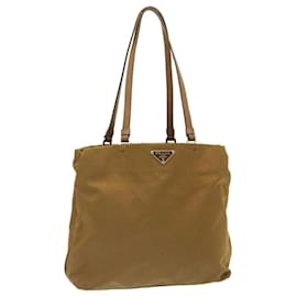 Prada-PRADA Hand Bag Nylon Brown Auth bs710-Brown