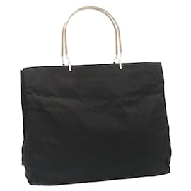 Prada-PRADA Hand Bag Nylon Black Auth bs580-Black