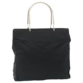 Prada-PRADA Hand Bag Nylon Black Auth bs579-Black