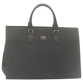 Gucci-GUCCI Borsa a mano in tela GG Nero Autentico6477-Nero