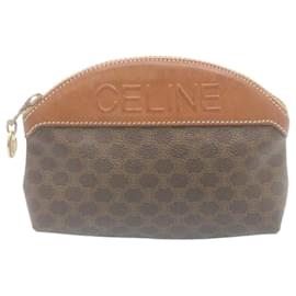 Céline-CELINE Pochette in Tela Macadam Marrone Auth ni231-Marrone