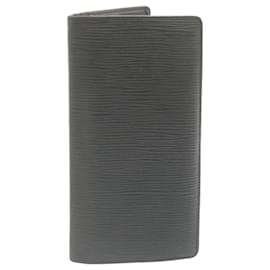 Louis Vuitton-LOUIS VUITTON Epi Portefeuille Brazza Long Wallet Black M60622 LV Auth pt308-Black