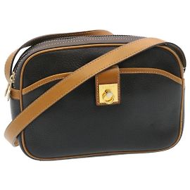 Céline CELINE Sac Bandoulière Cuir Noir Marron Auth gt2151 Marron Noir