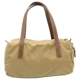 Prada-PRADA Hand Bag Nylon Beige Auth fm1227-Beige