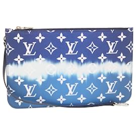 Louis Vuitton-Bolsa LOUIS VUITTON Monograma Escal Neverfull MM Azul M45128 Autenticação de LV 28939-Azul