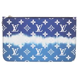 Louis Vuitton-Bolsa LOUIS VUITTON Monograma Escal Neverfull MM Azul M45128 Autenticação de LV 28939-Azul
