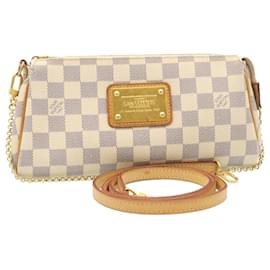 Louis Vuitton-Louis Vuitton Damier Azur Eva 2Way Shoulder Hand Pouch N55214 LV Auth 28962-Other
