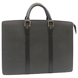 Louis Vuitton-LOUIS VUITTON Taiga Porte Documents Rozan Business Bag Black M30052 Auth ar6487-Black